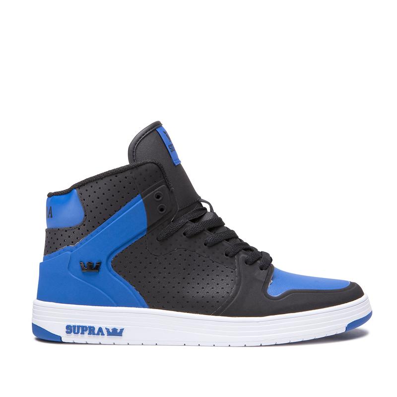 Buty Supra VAIDER 2.0 LX - Sneakersy Wysokie Damskie - Czarne / Niebieskie (RTYI-73104)